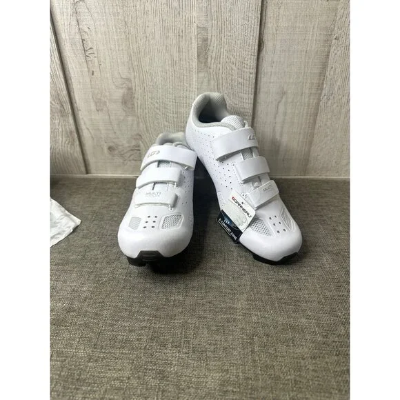Louis Garneau Womens Size 10 X-Comfort Zone Cycling Shoes White Purple w/ Straps - Picture 1 of 7